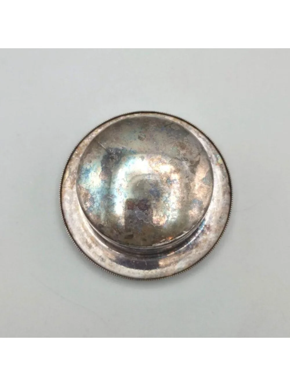 Vintage William Adams Silver Plated Top Hat Trinket Box Italy 1970s Lid